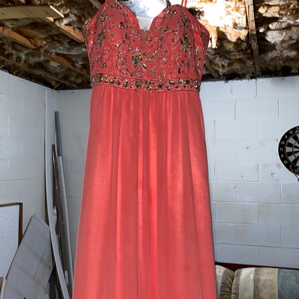 Pink prom dress size 13/14 new condition worn twice